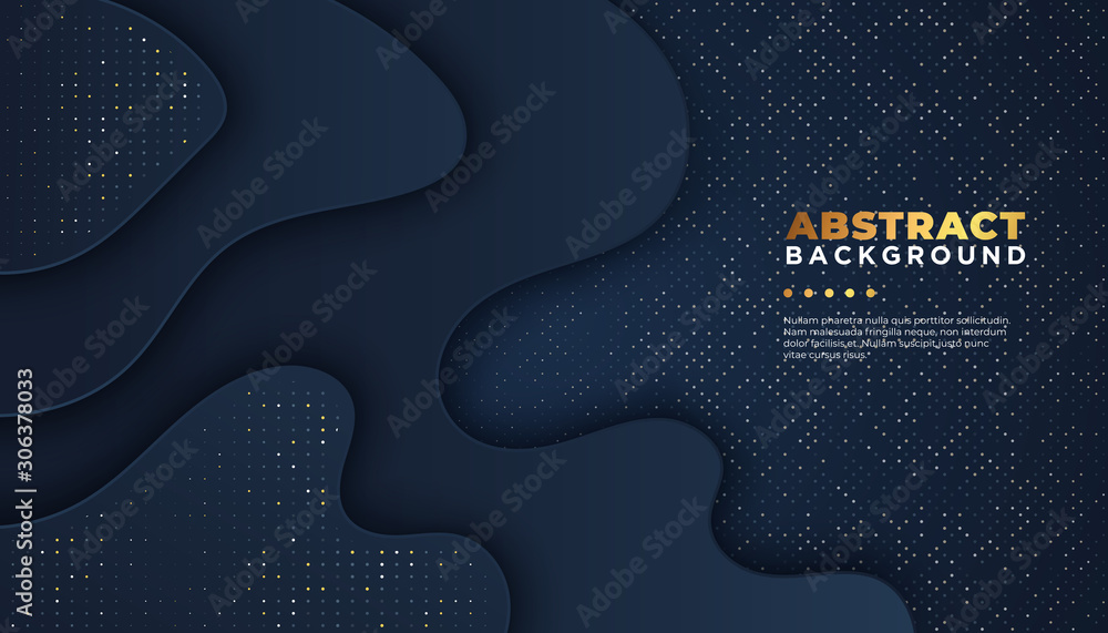 Aufkleber dark abstract background with overlap layers. luxury design concept. eps 10