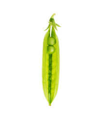 green peas isolated on a white background