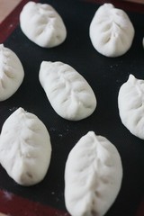 Dough pies with flour for cooking macro