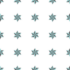 Fototapeta premium Abstract stars geometric seamless pattern. Ornamental geometrical background. Mosaic, tail. Wrapping paper. Vector illustration. 