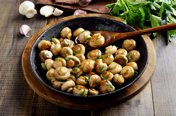 Delicious fried mushrooms