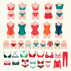 Collection of lingerie, Panty, bra  and Body.