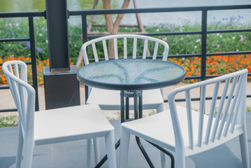 table restaurant, Black and white table table restaurant Thailand country