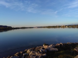 landscape with lake and sky