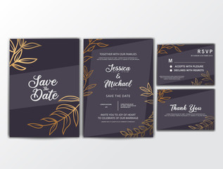 Wedding Invitation Cards with Ornament