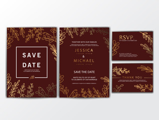 Wedding Invitation Cards with Ornament