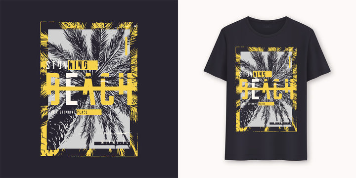 Florida stunning beach stylish graphic t-shirt vector design, typography