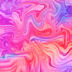 Wave abstract background. Marbling, acylic paint texture