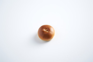 Anpan bread on a white background.