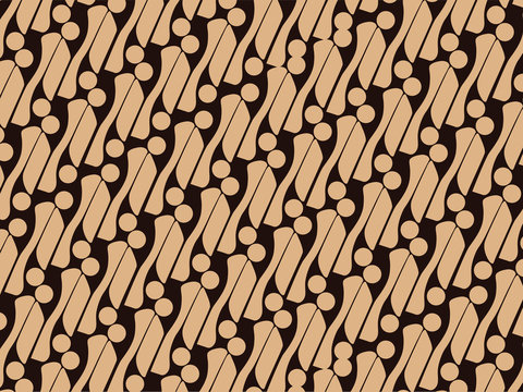 Batik Parang Jogja, Indonesian motif, Geometric ethnic pattern traditional Design for background, fabric, vector illustration
