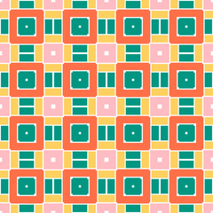 Abstract geometric seamless pattern.  Ornamental geometrical background. Mosaic, tail. Wrapping paper. Vector illustration.          