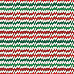 Seamless pattern with horizontal jagged lines in Christmas colors. Repeated sharp edges stripes motif. Bright waves