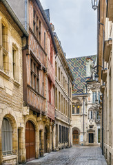 Fototapeta na wymiar Street in Dijon, France
