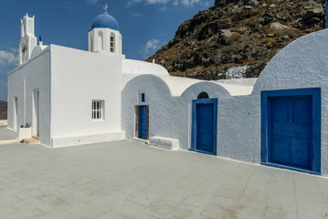 greek church in santorini greece