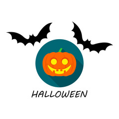 flat icons for Halloween evil,bat,pumpkin,vector illustrations