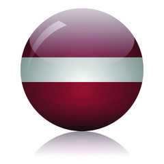 Latvian flag glass icon vector illustration