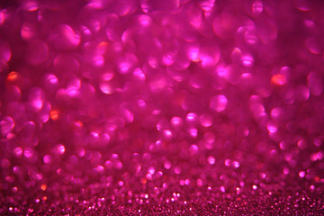 Beautiful Abstract Sparkle Glitter Lights Background. Bright Pink Fuchsia. Shine Bokeh Effect. For...