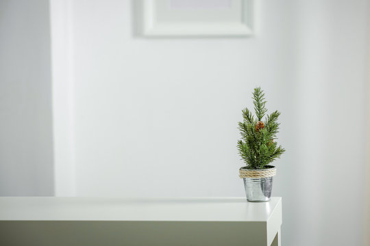 Table Background Of Free Space And Chrsitmas Time In Home Interior 