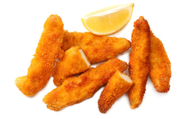 Chicken nuggets isolated on white background. fast food