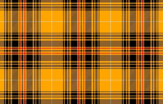 tartan seamless pattern on orange background