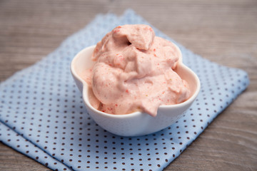 Strawberry natural ice cream