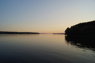 sunset on the river
