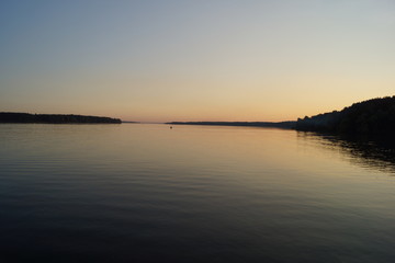 sunset on the lake