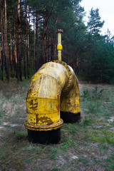 Yellow arch-shaped pipe (tube)