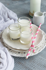 Fresh milk beverage. Healthy nutrition ingredient, dairy themes