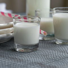 Fresh milk beverage. Healthy nutrition ingredient, dairy themes
