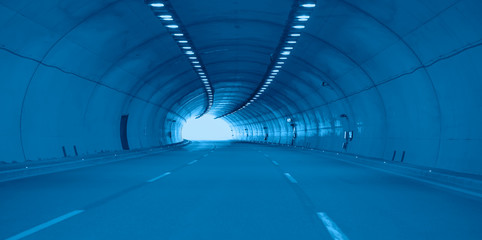 Abstract speed motion in highway road tunnel