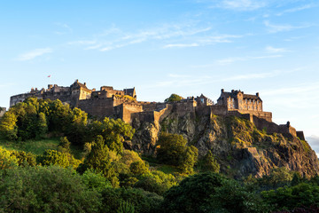 Fototapeta na wymiar Edinburgh Castle. Historic fortress which dominates the skyline of the city of Edinburgh, Scotland
