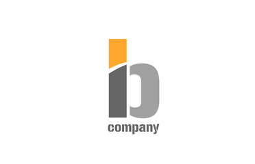 letter b alphabet icon logo shape for business company design