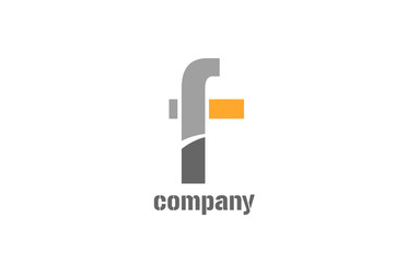letter f alphabet icon logo shape for business company design