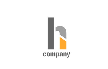 letter h alphabet icon logo shape for business company design