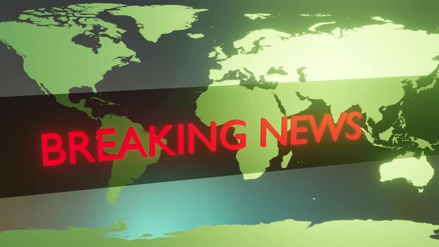 Breaking News Title Screen Loop. Seamless news room background.