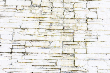 Fototapeta premium White artificial stone, old brick wall, texture, abstract background