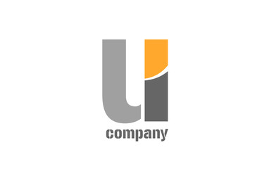 letter u alphabet icon logo shape for business company design