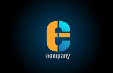 Obraz premium letter e alphabet icon logo shape for business company design