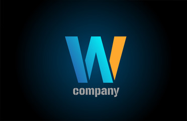 letter w alphabet icon logo shape for business company design