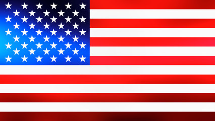 Illustration image of American (USA) flag - 3D rendering