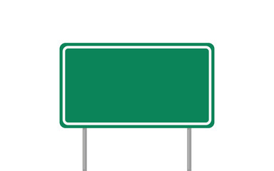 road sign green in flat style, vector © M-KOS