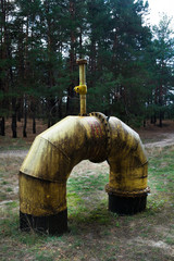 Yellow arch-shaped pipe (tube)