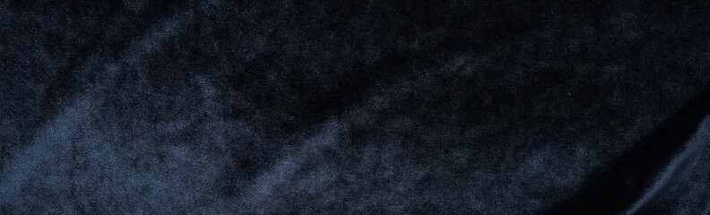 black velvet texture  long banner background. expensive luxury fabric,  wallpaper. copy space