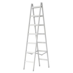 Step ladder. 3d render isolated on white