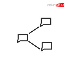 Connection Icon Design Vector Template