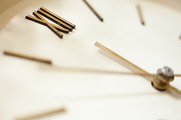Clock face of the old wall clock