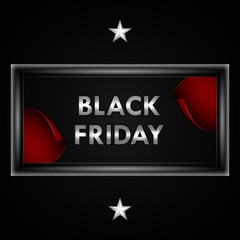 Elegant black friday poster with text - Vector