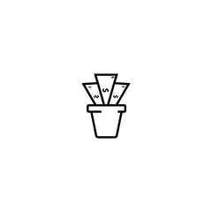 pot plant money finance vector icon design white background