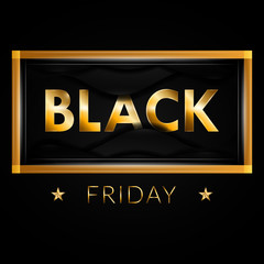 Elegant black friday poster with text - Vector